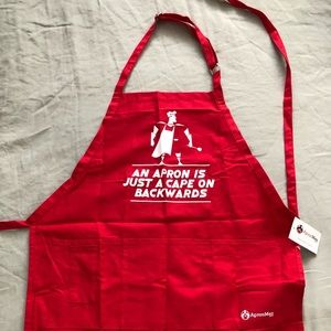 ApronMen red apron with slogan
